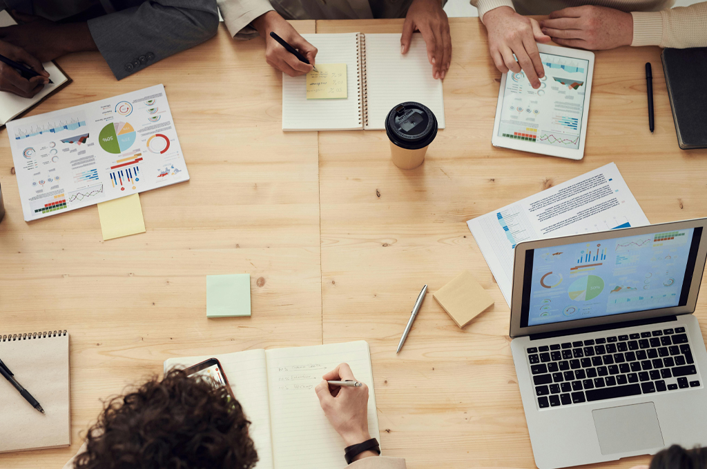 SEO-Analyse mit Diagrammen und Wachstumskurve